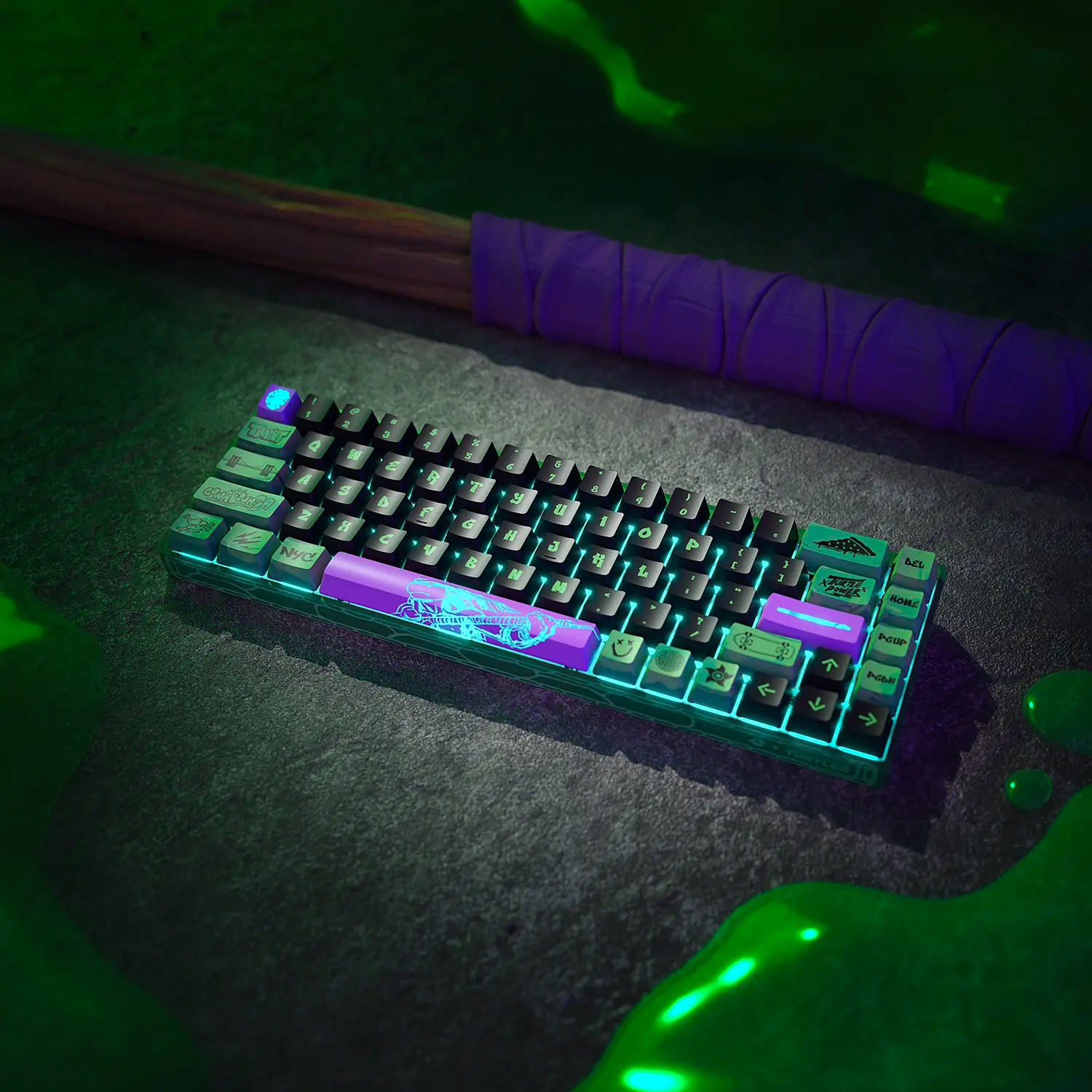 Banshee K68 Magnetic Switch Keyboard - Teenage Mutant Ninja Turtles (4 Colors in 1)