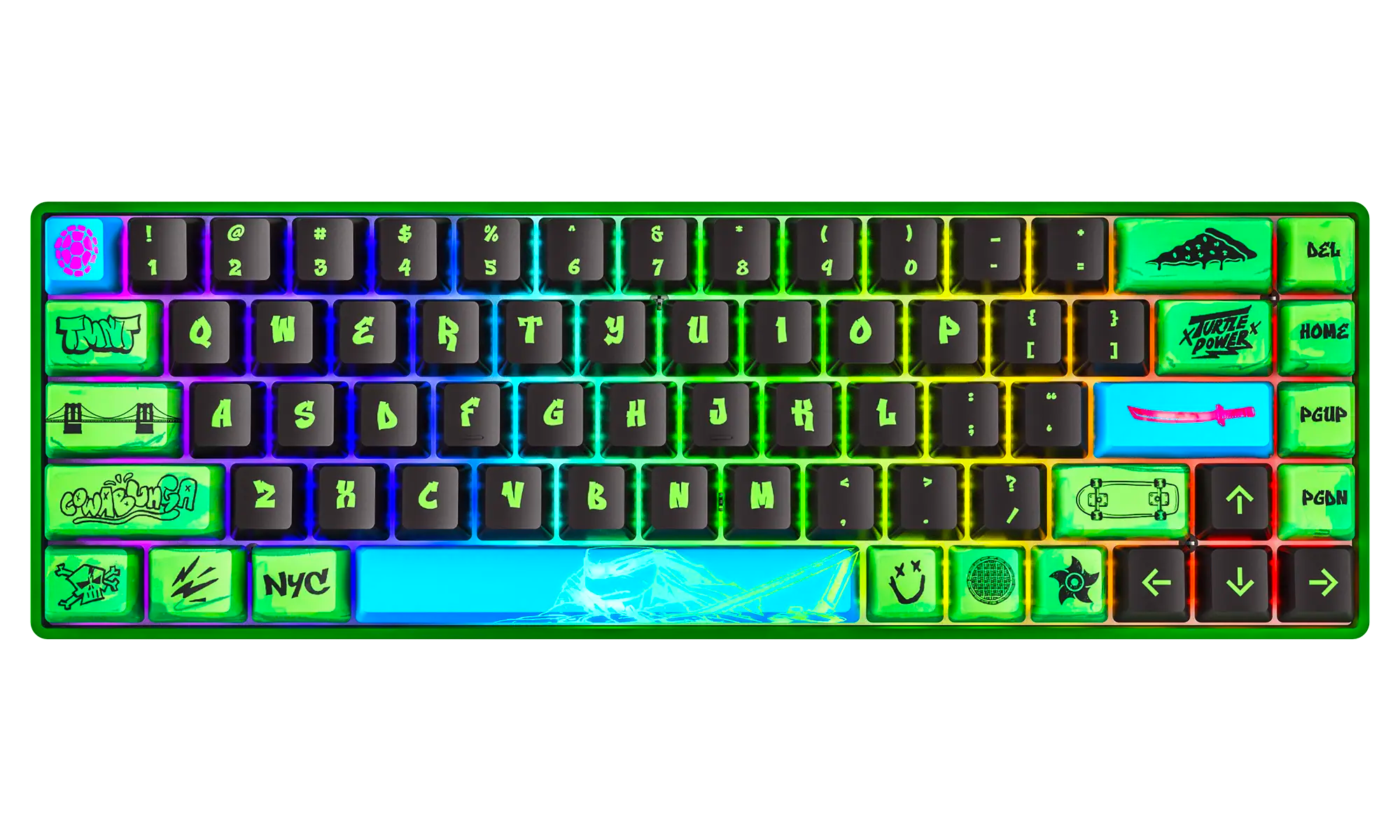 Banshee K68 Magnetic Switch Keyboard - Teenage Mutant Ninja Turtles (4 Colors in 1)